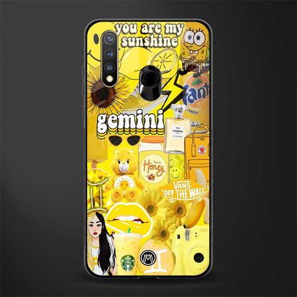 gemini aesthetic collage glass case for vivo y19 image