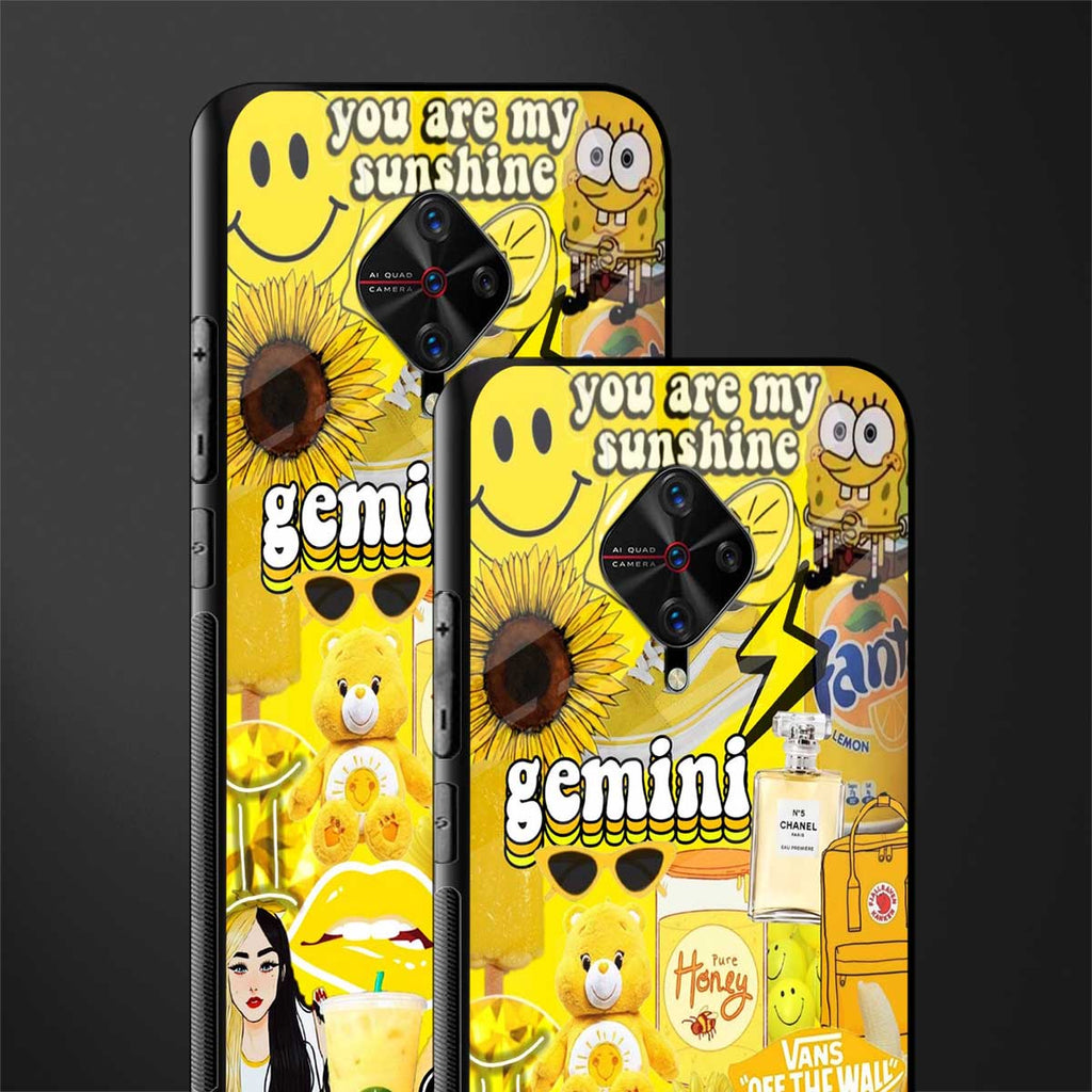 gemini aesthetic collage glass case for vivo s1 pro image-2