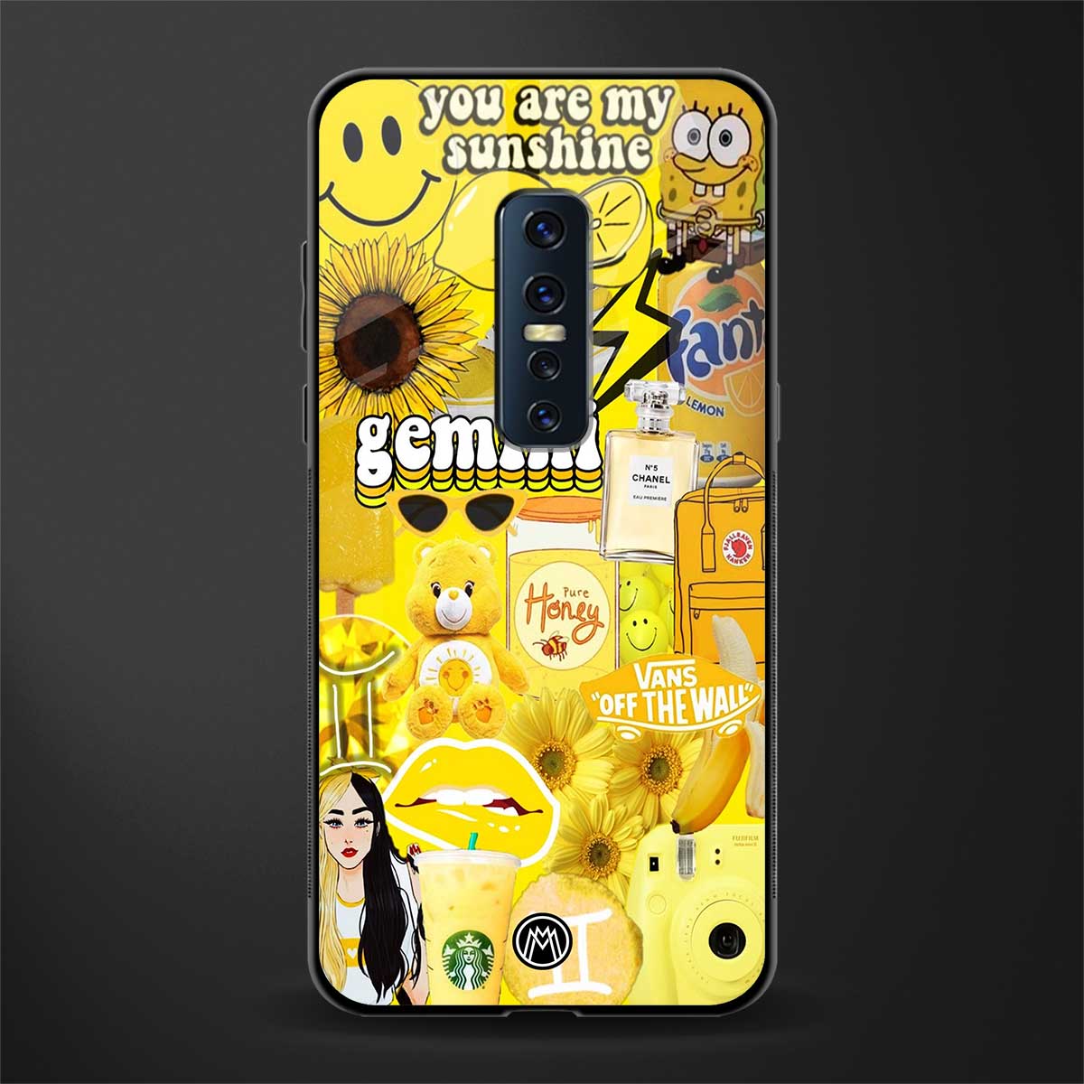 gemini aesthetic collage glass case for vivo v17 pro image