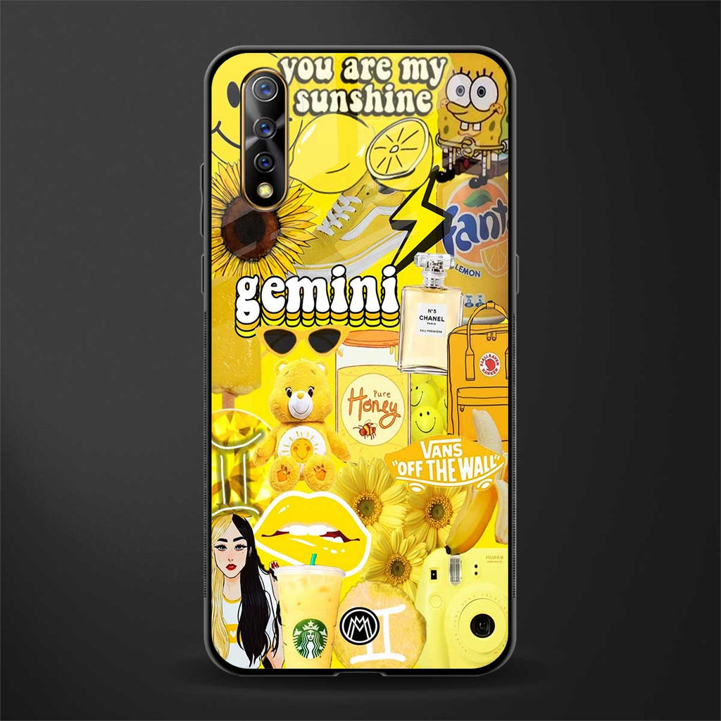 gemini aesthetic collage glass case for vivo s1 image