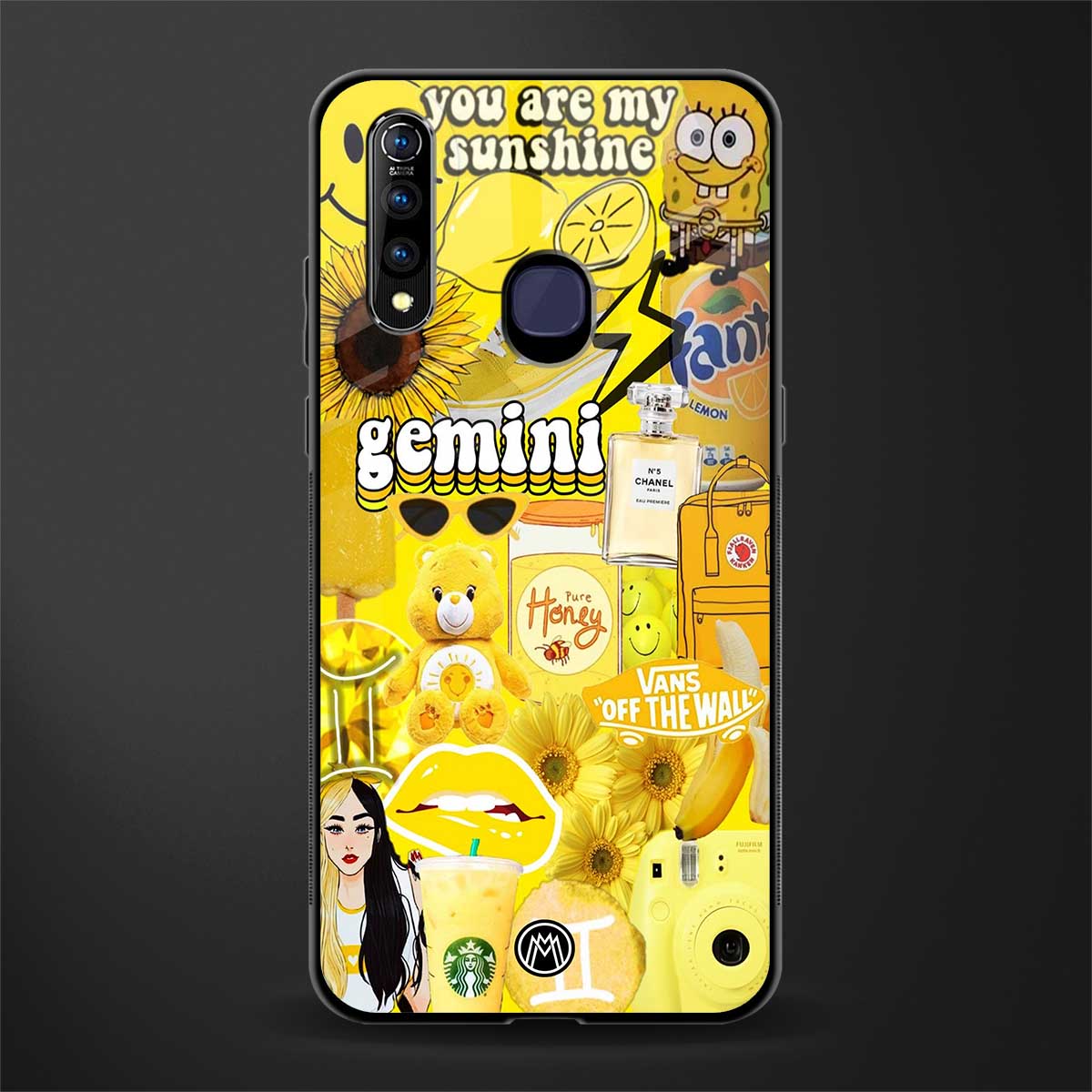 gemini aesthetic collage glass case for vivo z1 pro image