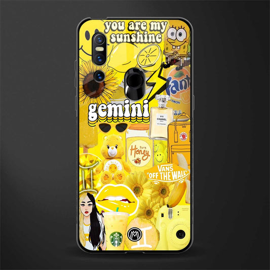 gemini aesthetic collage glass case for vivo v15 image