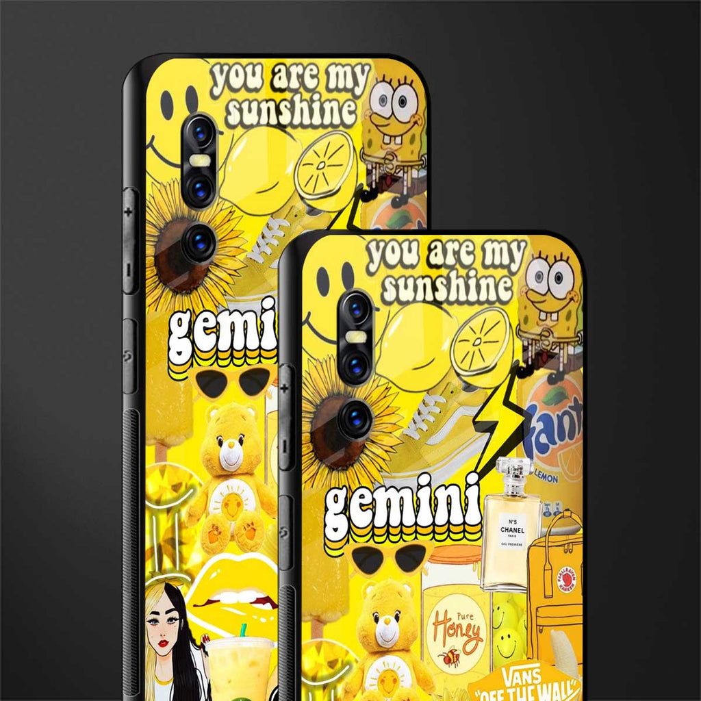 gemini aesthetic collage glass case for vivo v15 pro image-2