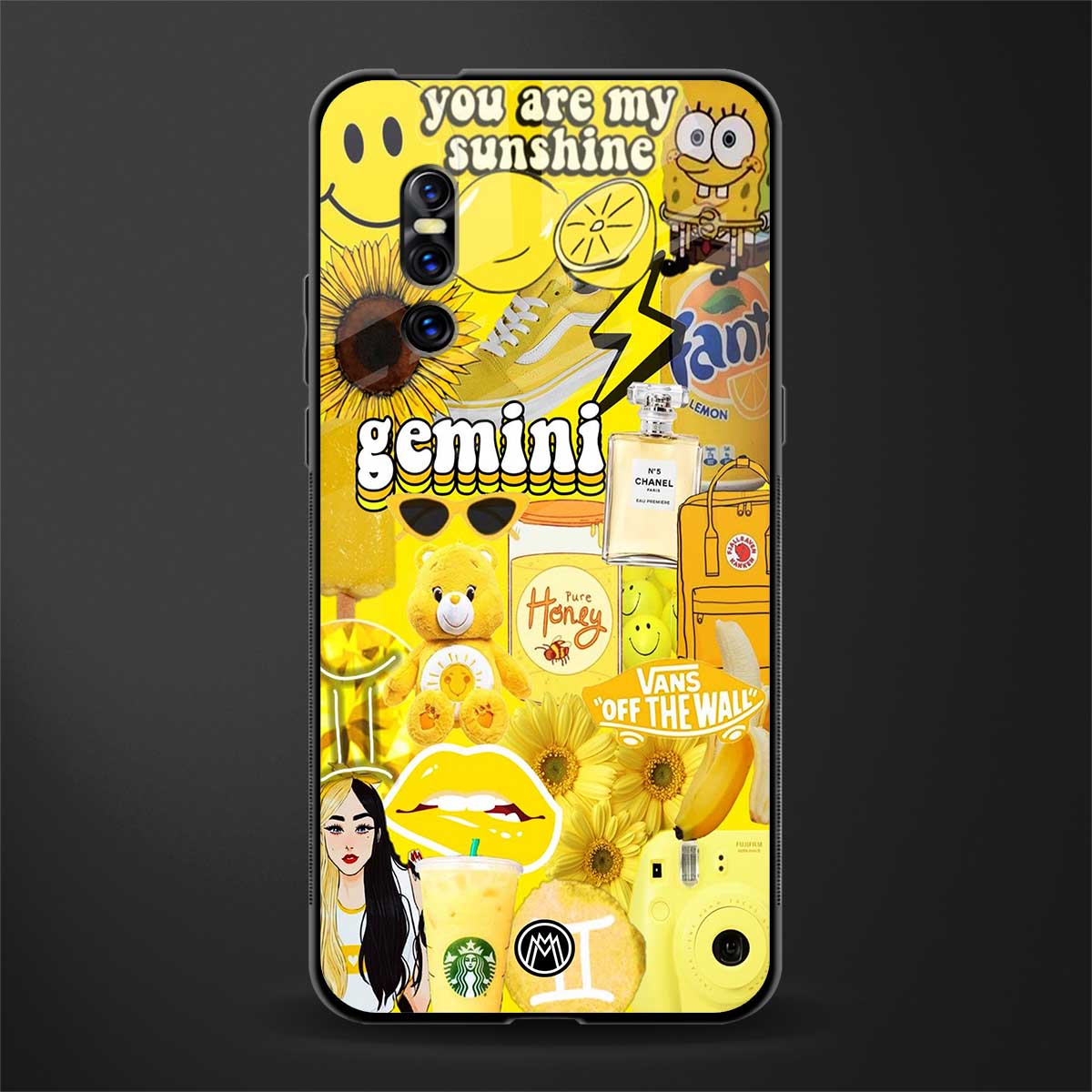 gemini aesthetic collage glass case for vivo v15 pro image