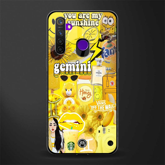 gemini aesthetic collage glass case for realme 5s image