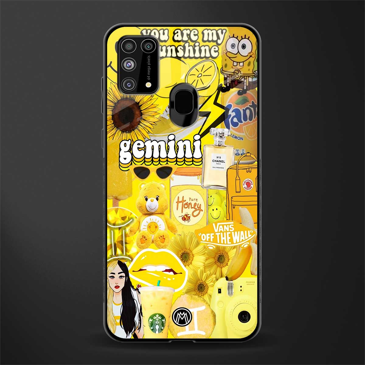 gemini aesthetic collage glass case for samsung galaxy m31 prime edition image