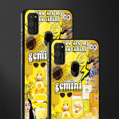 gemini aesthetic collage glass case for samsung galaxy m21 image-2