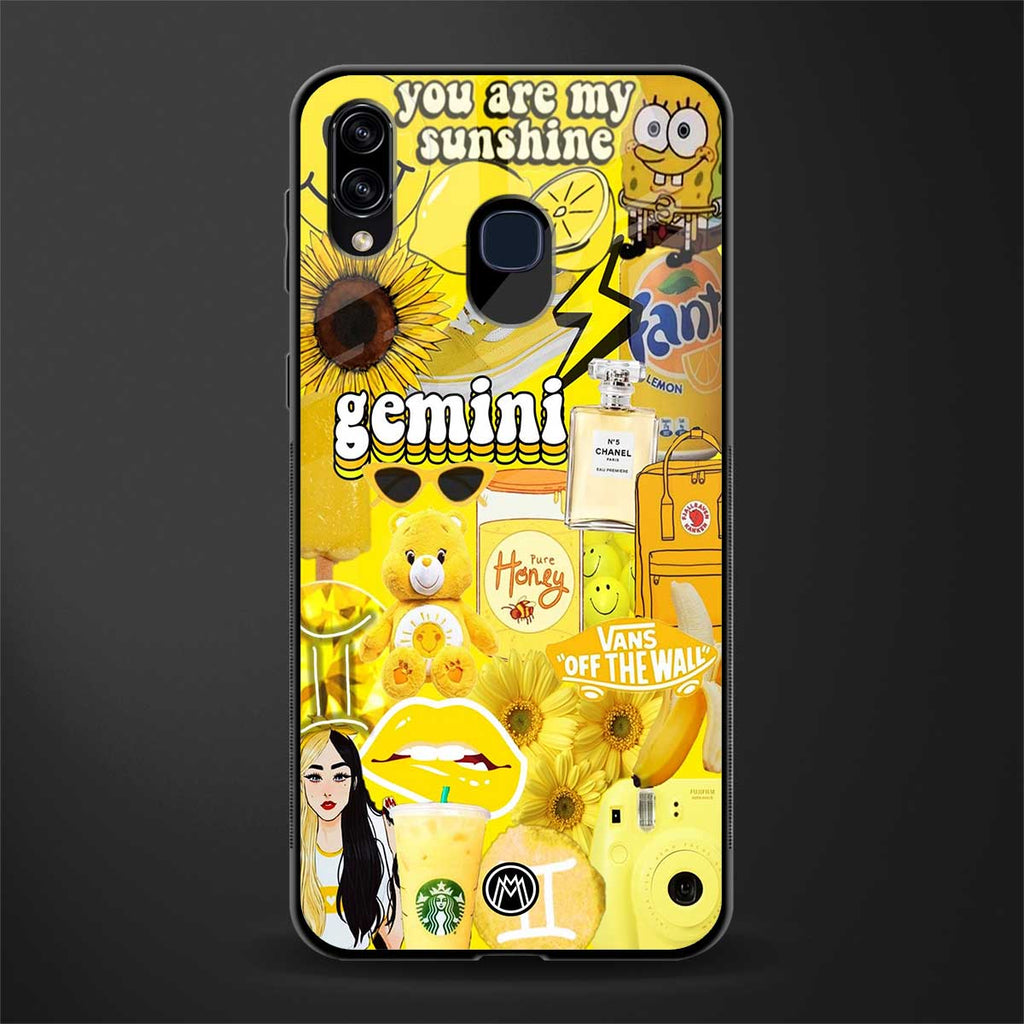 gemini aesthetic collage glass case for samsung galaxy m10s image