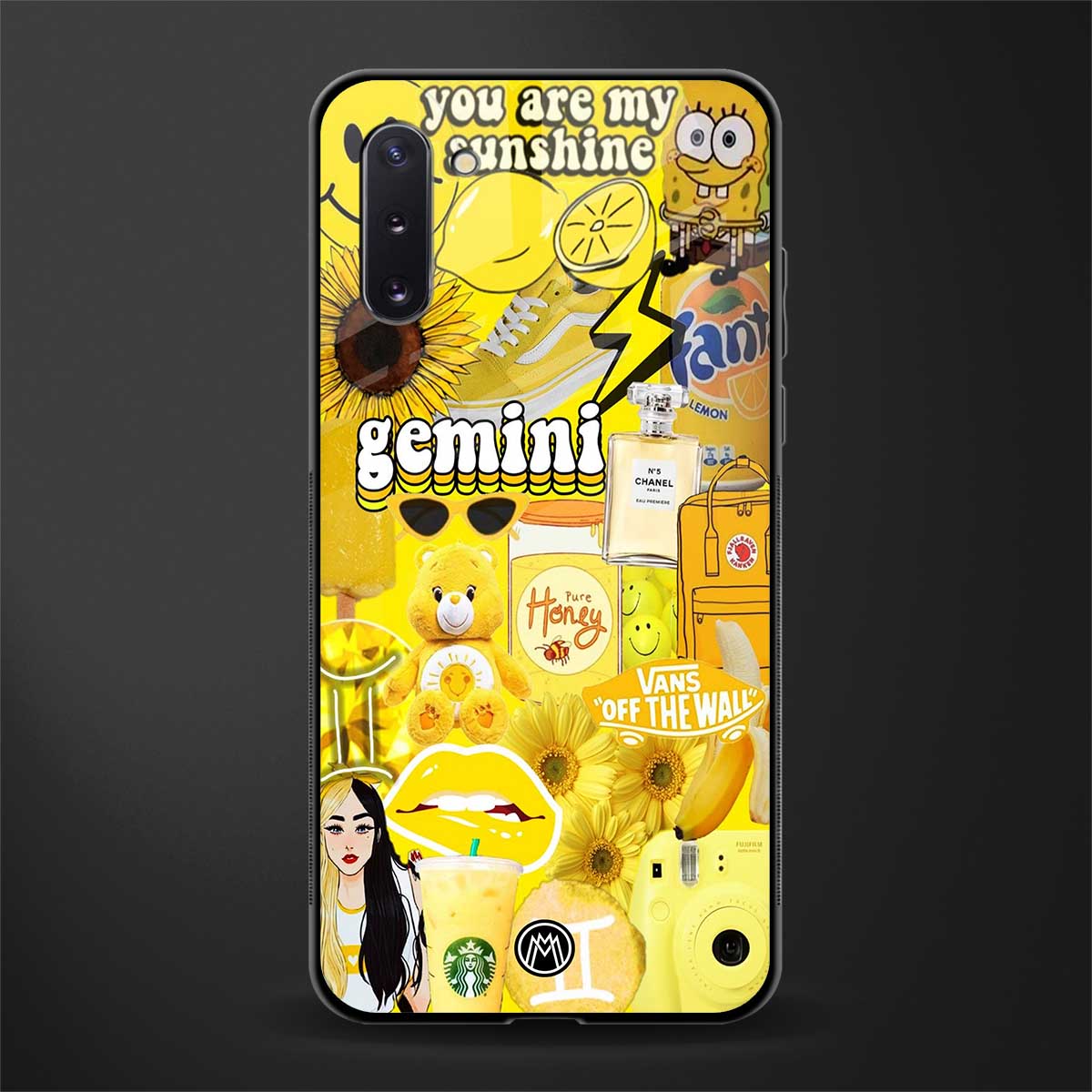 gemini aesthetic collage glass case for samsung galaxy note 10 image