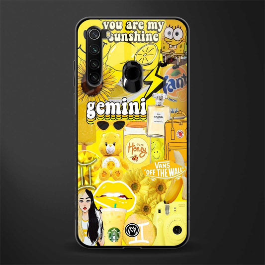 gemini aesthetic collage glass case for redmi note 8 image
