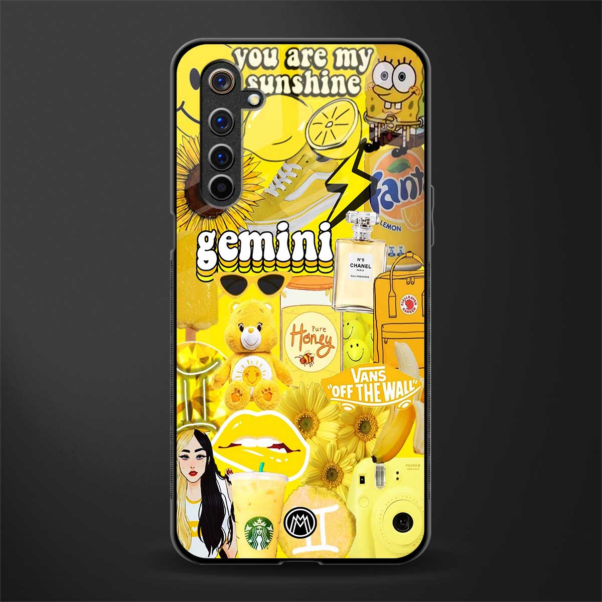 gemini aesthetic collage glass case for realme 6 pro image