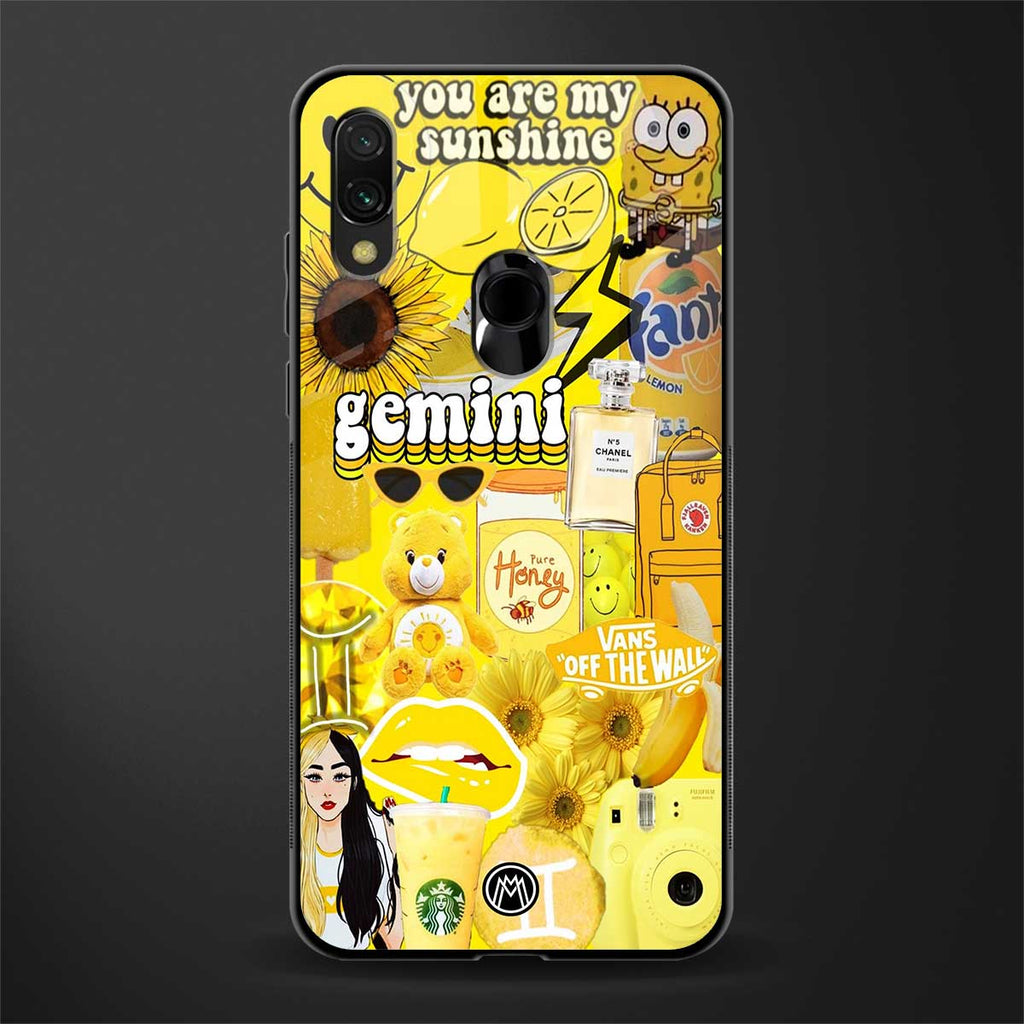 gemini aesthetic collage glass case for redmi note 7 image