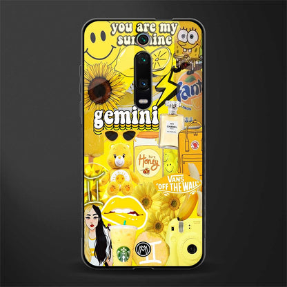 gemini aesthetic collage glass case for redmi k20 image