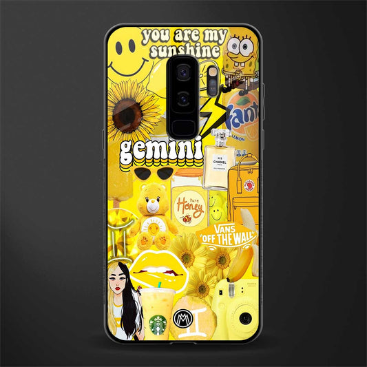 gemini aesthetic collage glass case for samsung galaxy s9 plus image