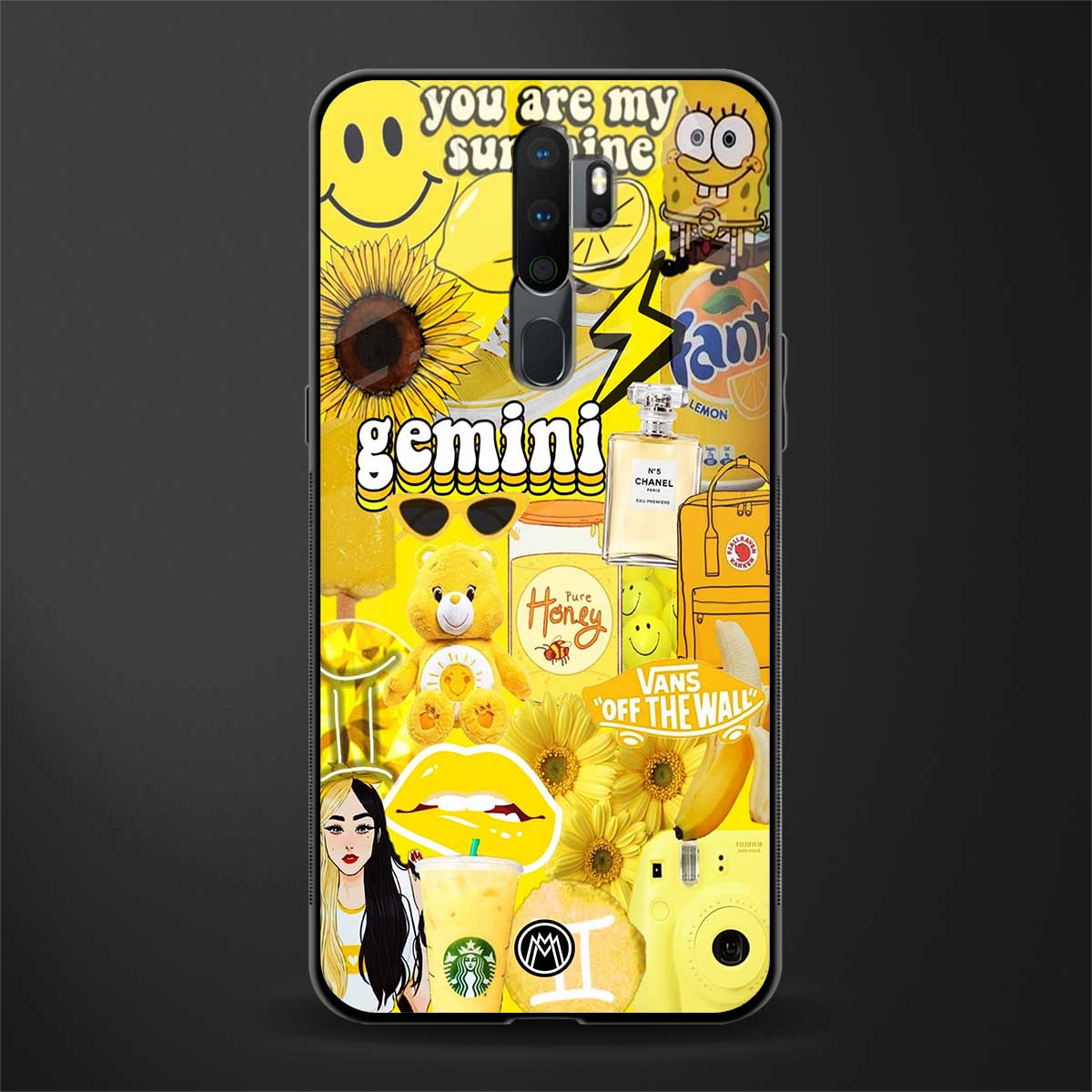 gemini aesthetic collage glass case for oppo a5 2020 image