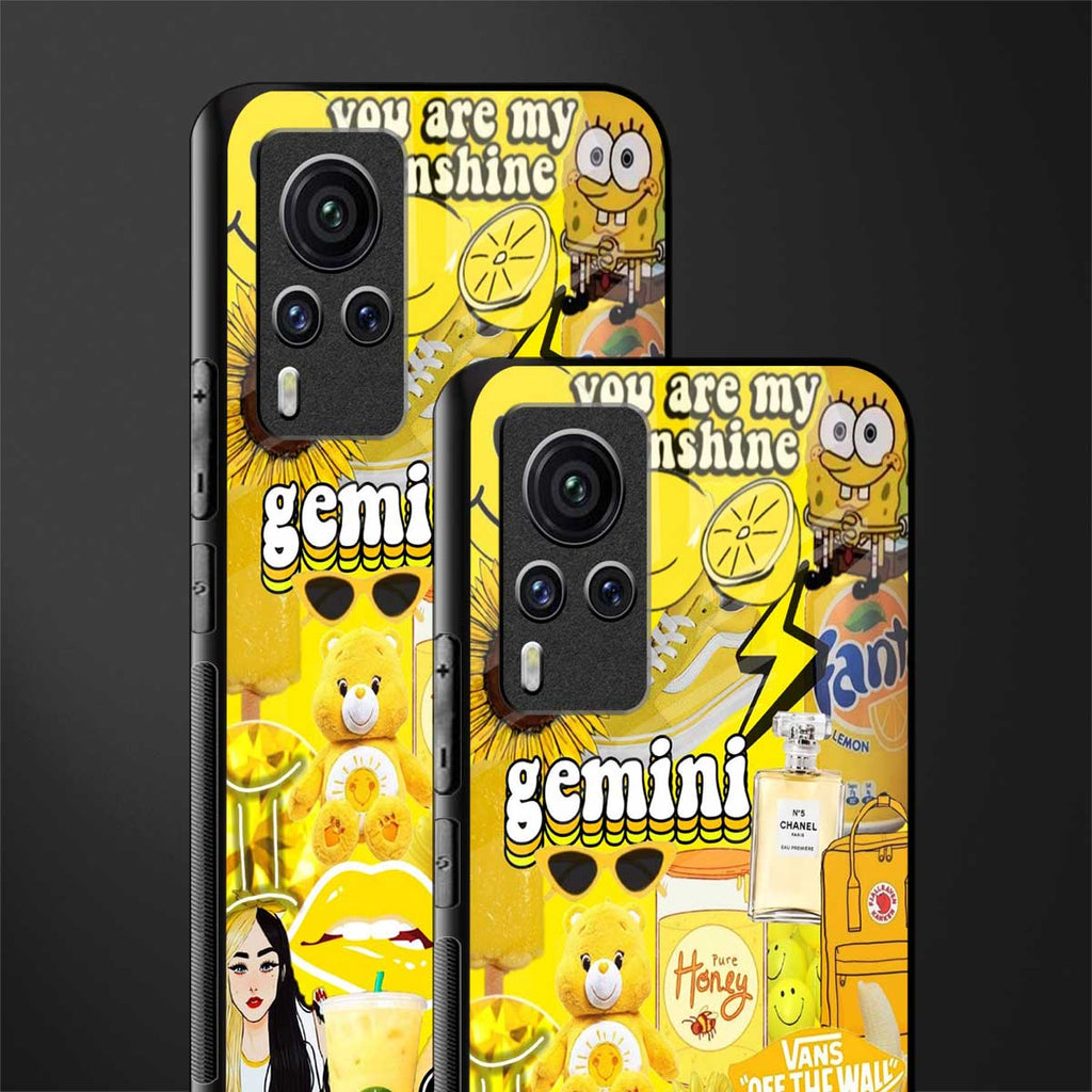 gemini aesthetic collage glass case for vivo x60 pro image-2