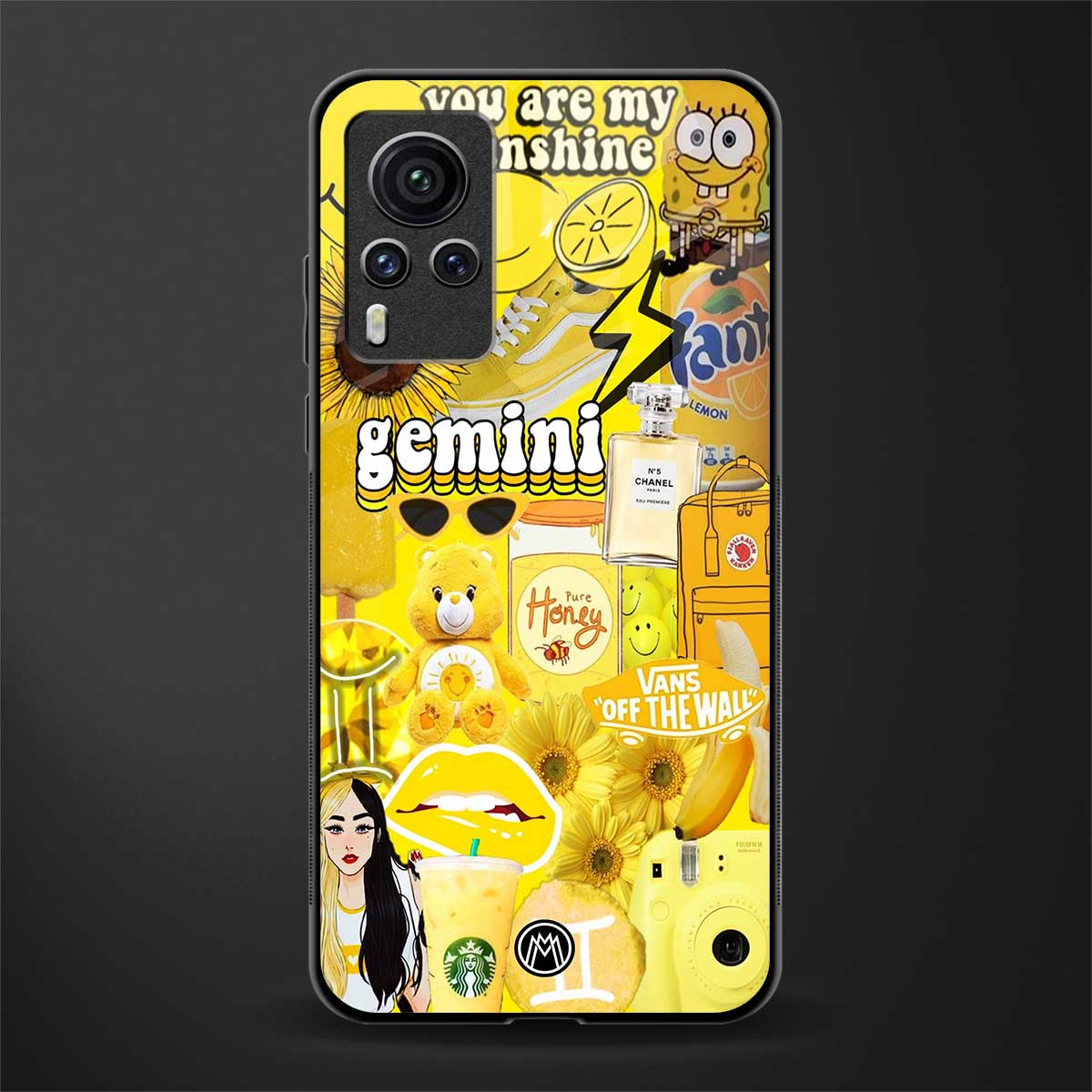 gemini aesthetic collage glass case for vivo x60 pro image