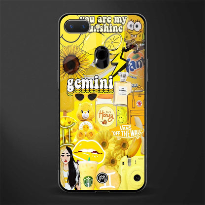 gemini aesthetic collage glass case for oppo a5 image