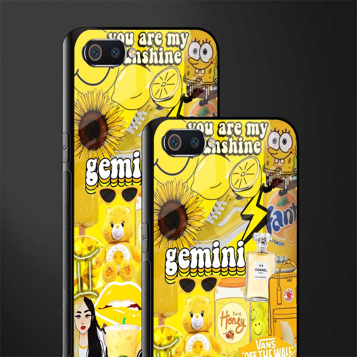 gemini aesthetic collage glass case for realme c2 image-2