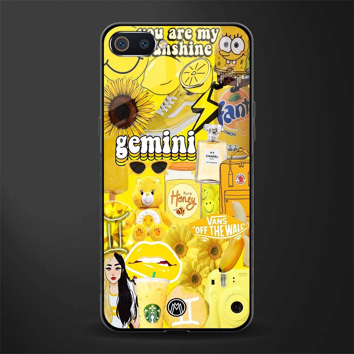 gemini aesthetic collage glass case for realme c2 image