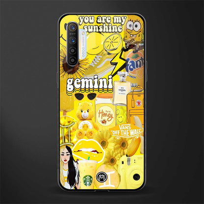 gemini aesthetic collage glass case for realme x2 image