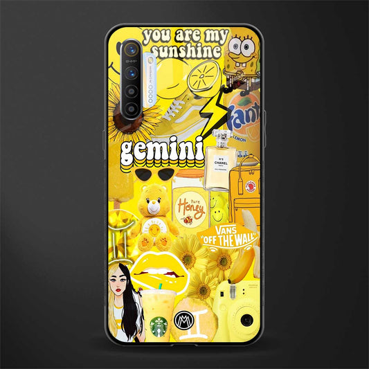 gemini aesthetic collage glass case for realme x2 image