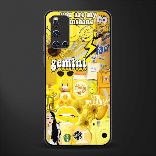 gemini aesthetic collage glass case for vivo v19 image