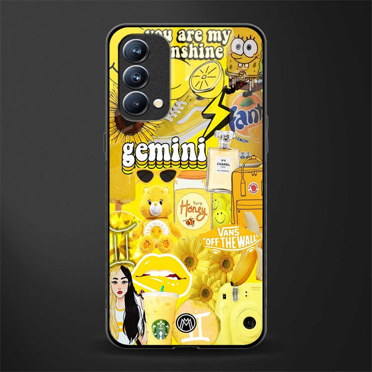 gemini aesthetic collage glass case for oppo f19 image