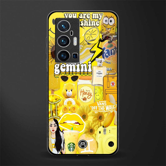 gemini aesthetic collage glass case for vivo x70 pro plus image