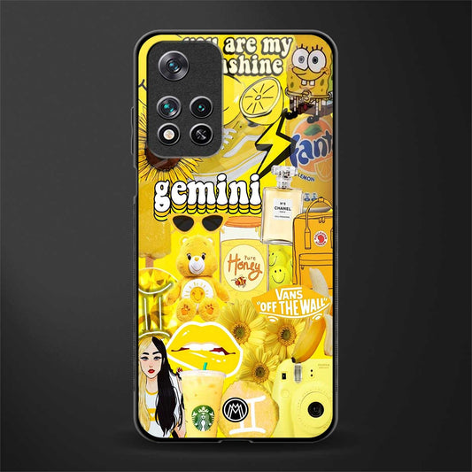 gemini aesthetic collage glass case for poco m4 pro 5g image
