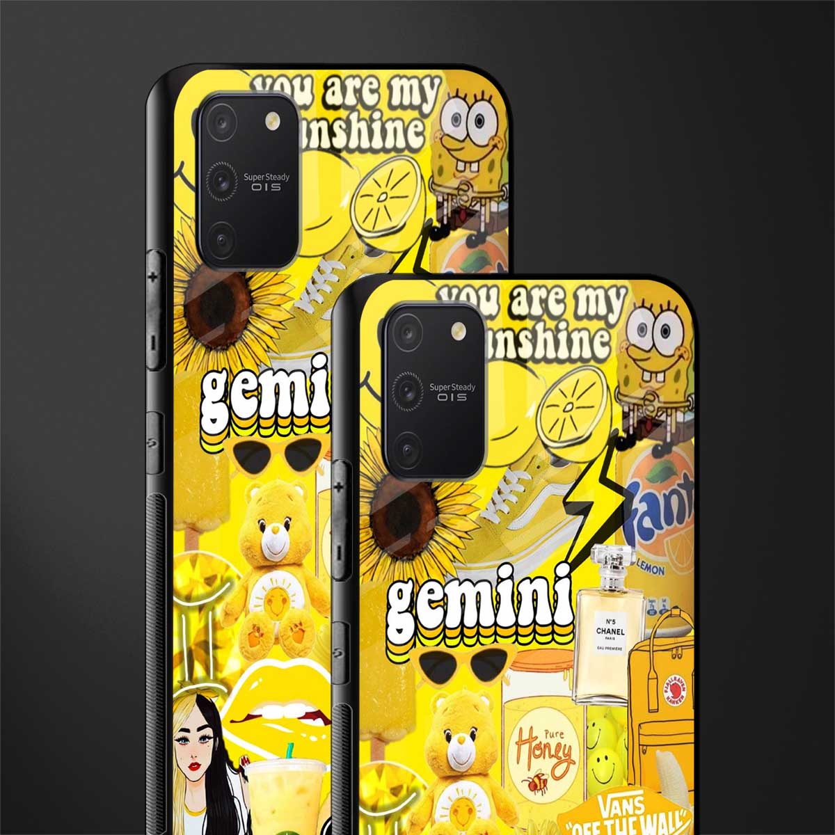 gemini aesthetic collage glass case for samsung galaxy a91 image-2