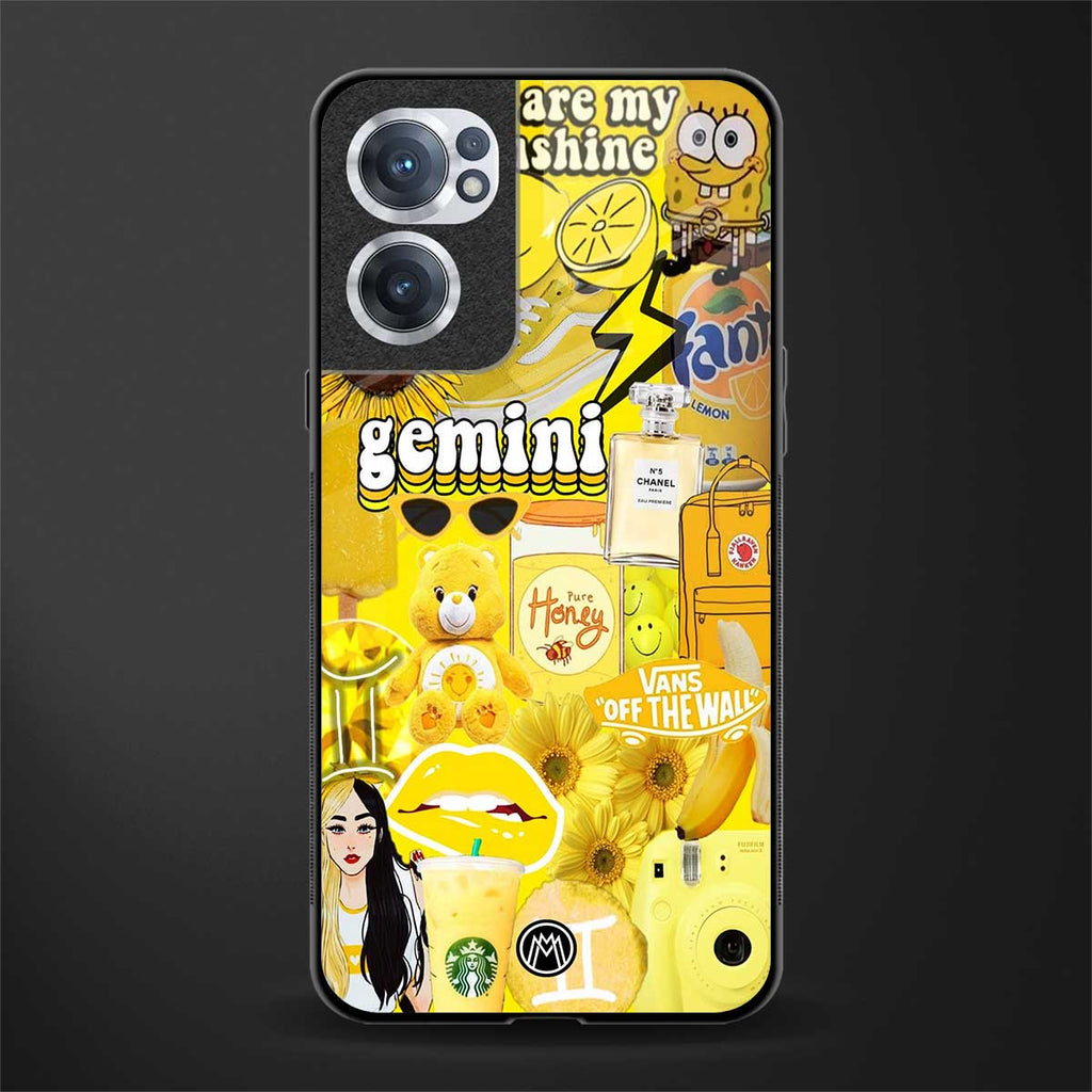 gemini aesthetic collage glass case for oneplus nord ce 2 5g image
