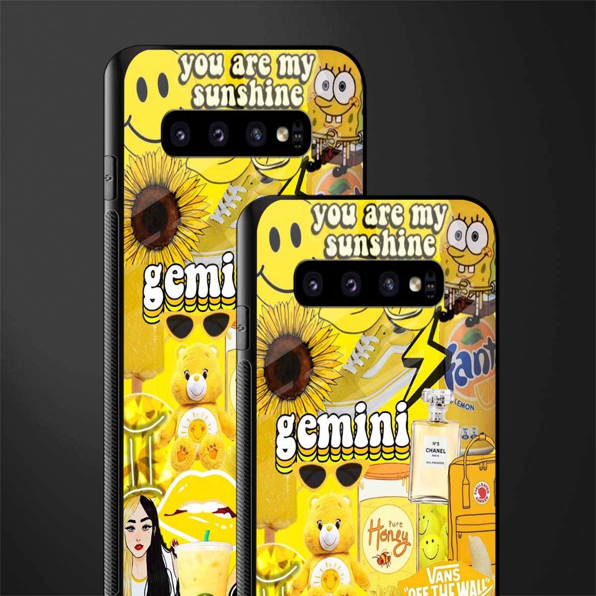 gemini aesthetic collage glass case for samsung galaxy s10 image-2