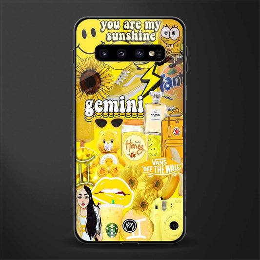 gemini aesthetic collage glass case for samsung galaxy s10 plus image