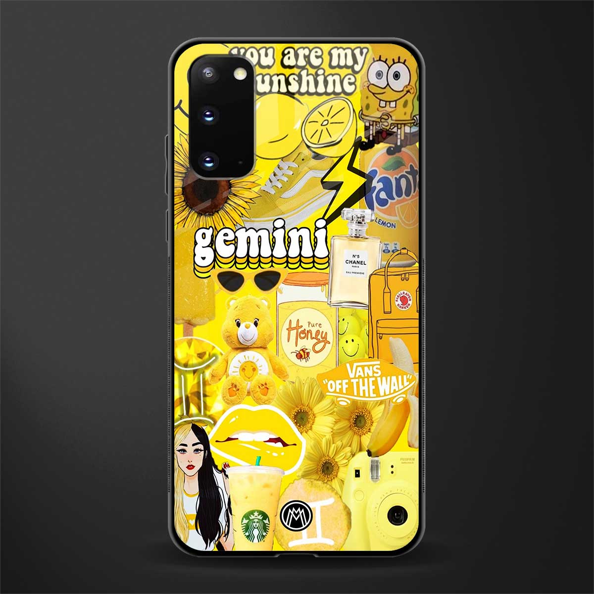 gemini aesthetic collage glass case for samsung galaxy s20 image