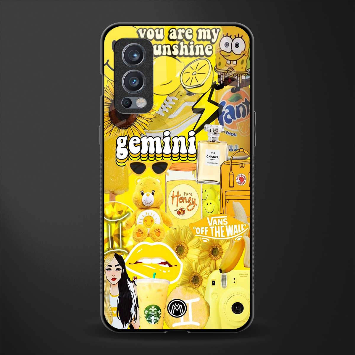 gemini aesthetic collage glass case for oneplus nord 2 5g image