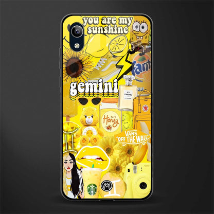 gemini aesthetic collage glass case for vivo y1s without fingerprint image