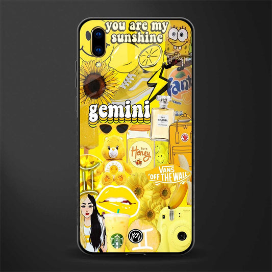 gemini aesthetic collage glass case for vivo v11 pro image