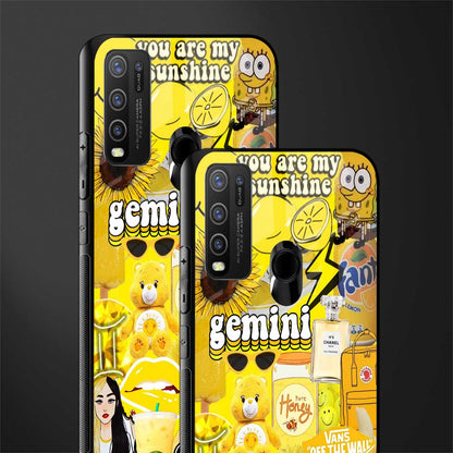 gemini aesthetic collage glass case for vivo y50 image-2