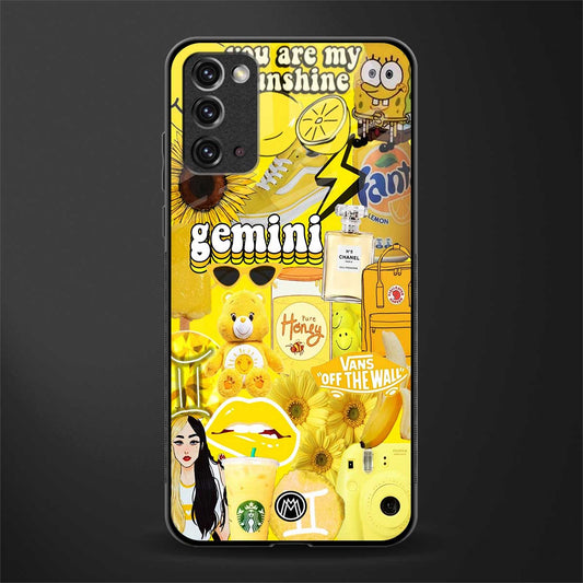 gemini aesthetic collage glass case for samsung galaxy note 20 image