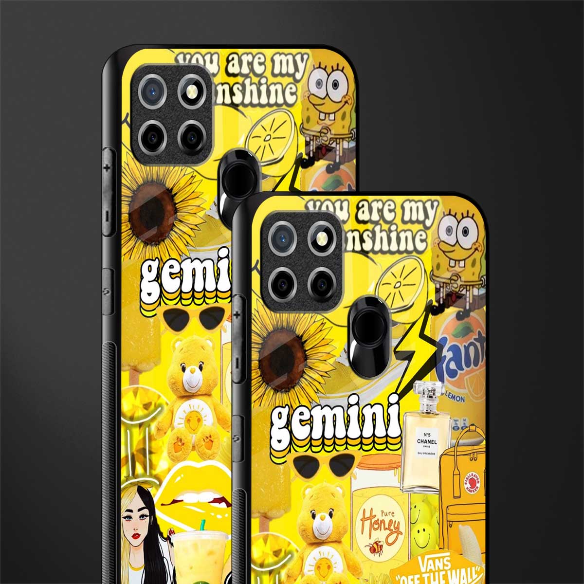 gemini aesthetic collage glass case for realme narzo 30a image-2