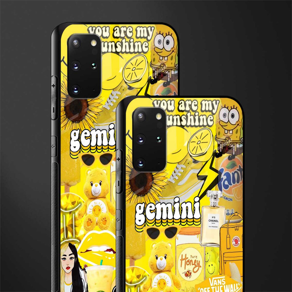 gemini aesthetic collage glass case for samsung galaxy s20 plus image-2