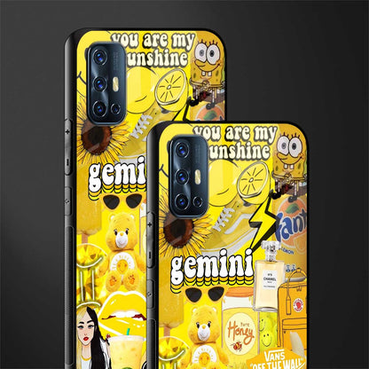 gemini aesthetic collage glass case for vivo v17 image-2