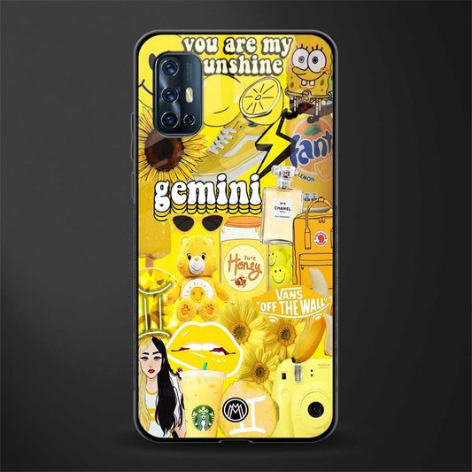 gemini aesthetic collage glass case for vivo v17 image