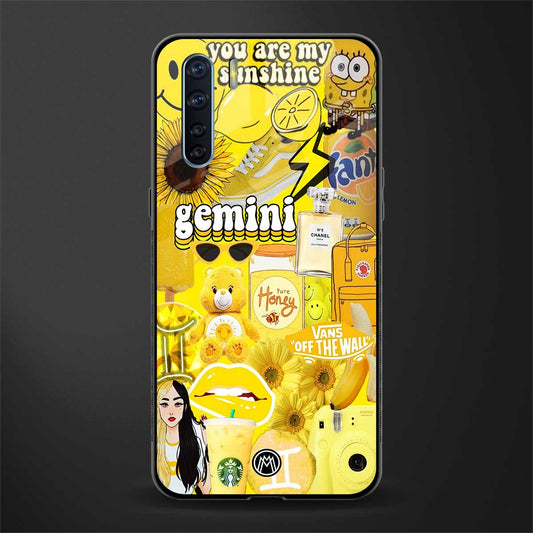 gemini aesthetic collage glass case for oppo f15 image