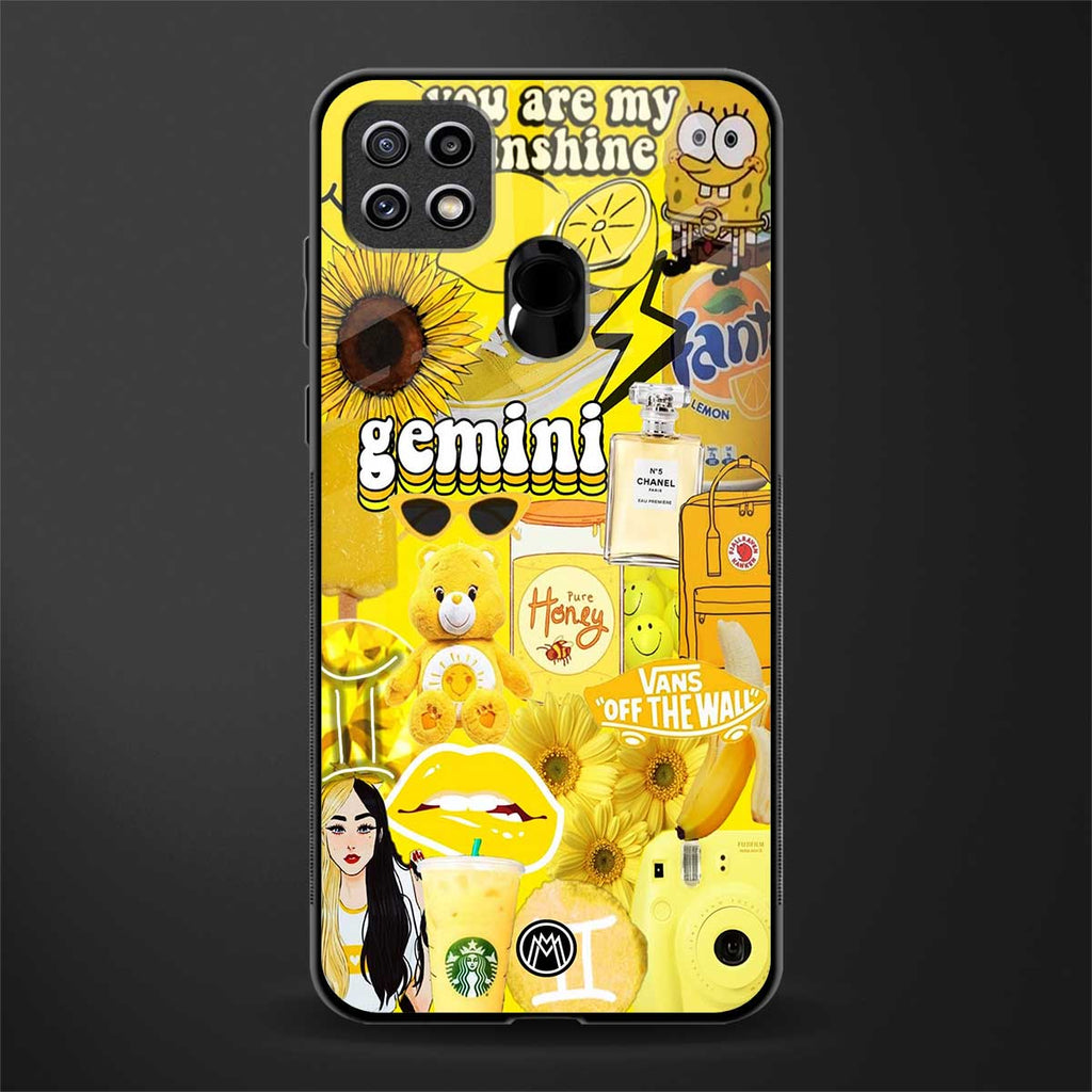gemini aesthetic collage glass case for oppo a15 image