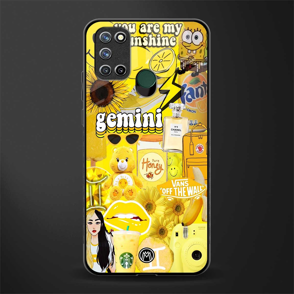gemini aesthetic collage glass case for realme 7i image