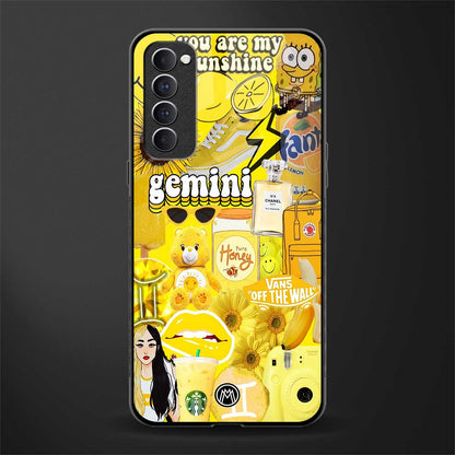 gemini aesthetic collage glass case for oppo reno 4 pro image