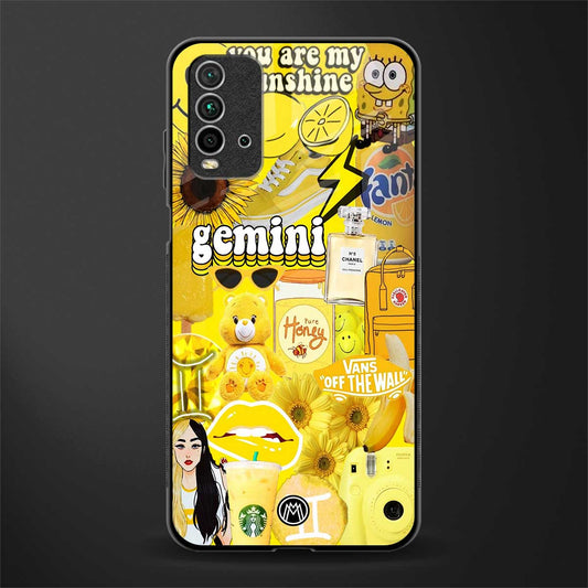 gemini aesthetic collage glass case for redmi 9 power image