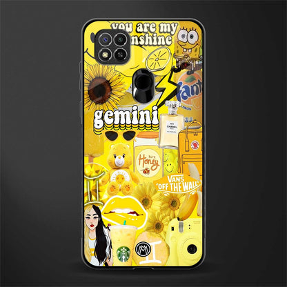 gemini aesthetic collage glass case for poco c31 image